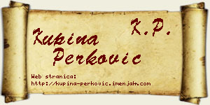 Kupina Perković vizit kartica